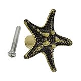 (ライチ) Lychee かわいい ヒトデモチーフドア取っ手 スターフィッシュ ネジ付き シンプル オシャレ 無地 取手 ハンドル つまみ 引き出し キャビネット 食器棚