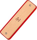 Hape(ハペ) ハーモニカ あか 4.4×14.5×2.6cm 3才以上 木製 楽器 おもちゃ E0616
