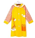 Cute Minorキッズ こども 用 レインコート 雨 (M, キリン)