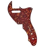 Musiclily Pro 11穴 テレキャスターピックガードFender American 1969 Tele Thinlineエレキギター用、茶べっ甲4P