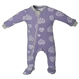 zippyjamz Organic Baby Footed Sleeperすばやく簡単なおむつ変更のパジャマ股下ファスナー付き US サイズ: 3S