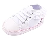 (コ-ランド) Co-land 子供靴 ベビーシューズ 可愛いスニーカー ファーストシューズ 柔らかい 歩行靴 赤ちゃん靴 女の子 女児 デイリー (12, ホワイト)