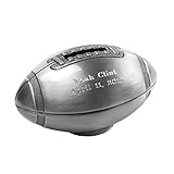 Footballカスタム彫刻Piggy Bank – ブラシニッケルPersonalized