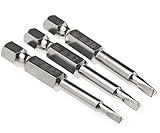 Bestgle ５ピース ドライバービット 精密ドライバーセット 三角 トライアングル 六角軸 6.35mm　▲1.8ー▲3ドリル ビット工具
