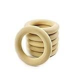 20pc Nature Wooden Ring 7cm Teether Montessori Baby Toy Organic Infant Teething Toy Accessories (13m