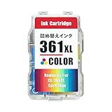 BC-361XL 詰め替えインク キヤノン用 BC-361XLC(染料3色カラー） 単品 大容量 補充用 対応機種：PIXUS TS5330 TS5430