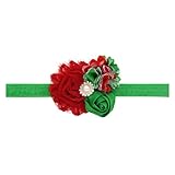 Zhhlaixing ベビー小物 Kids Girl Christmas Headband Silk Flower Headdress Faux Pearl Hairband Hair Accesso