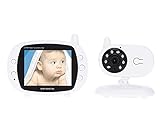 ワイヤレスベビーモニターセット 3.5インチ液晶 持ち運び便利な充電式 双方向音声対応 赤外線暗視仕様 FMTBM850