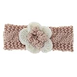 Domybest 秋冬 子供ヘアバンド 編み物 コットンのベルト 面白い花を飾る 良い弾力性 暖かく保つ 誕生日 百日記念 出産祝い 写真小道具 0-5歳に適して 8色