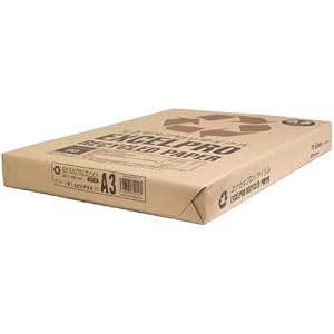 コピー用紙 A3 エクセルプロリサイクル 白色度82% 紙厚0.09mm 500枚 再生紙 グリーン購入法総合評価値80