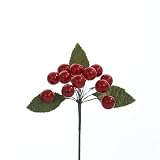 クリスマスフラワーフローラルSingle Small Red Berry Cluster