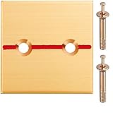 真鍮製境界用明示板 2穴 50mm×50mm×2mm ×3セット：【測量機器】：255-0128