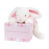 Doudou et Compagnie - DC1242 - White Bunny with Pink Accents 11.81 by Doudou et Compagnie [並行輸入品]
