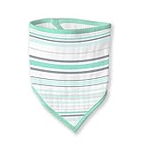 スワドルデザインズ バンダナビブ モスリン ストライプ シークリスタル 1枚セット SDM-540SC 【日本正規品】