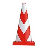 （ お徳用 7個セット）サンコー 三角コーン(パイロン/ヘビースコッチコーン) 3Kg レッド(赤)×白テープ巻