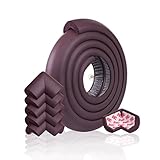 子ども年配者を安全に保護エッジクッション(2M) 子供用コーナーガード(6個入り),厚みのある,両面テープが予め貼ってあります (ブラウン, 2M)