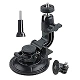 asocea 360度回転吸盤マウント+三脚アダプター+ユニバーサルScrew for GoPro hero6 / 5ブラックHero 4シルバーAkaso ek7000 Yi 4 K Gitup git2 Apeman ODRVMアクションカメラ車フロントガラスマウント9 cm