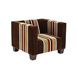 arne ソファー 1人掛け 1人用 肘付き ロータイプ ファブリック 布張り リビング massive 1P モケット生地 ストライプブラウン