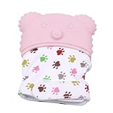 Guangqiシリコン赤ちゃんTeething Mitten for Soothing Infants歯茎と歯 As description ピンク 23