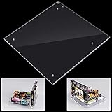 Cuifati マザーボードアクリルフレーム、コンピュータマザーボード透明DIYブラケットセット、オープンフレーム透明アクリルオーバーロックコンピュータケースDIYベーススタンドITXマザーボード