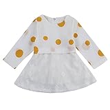 (プタス)Putars ベビー服 子供服 女の子 ワンピース チュールドレス 透かし模様 水玉柄 長袖 可愛い 秋冬 オシャレ 通園 発表会 旅行 記念日 プレゼント 6ヶ月-3歳