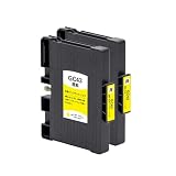 【SEASKY】 GC43Y イエロー 顔料 2個セット Mサイズ リコープリンター用 互換インク ISO9001認証工場 (GC43 GC43S)