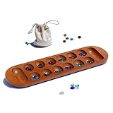 Coffee Table African Stone Game - Solid Wood with Walnut Stain[並行輸入品]