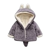 Tonsee 女の子 男の子 可愛い コート 秋冬子供服 厚手 ジャケット 暖かい アウターウェア 防寒 (70, グレー)