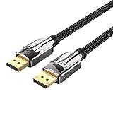 VENTION DPケーブル 1m ブラック HDCP対応 DP1.4オス 8K 28AWG ナイロンメッシュ