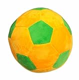 pcb サッカー ボール 型 ぬいぐるみ クッション 子供 人気 ソフト 柔らかい こども 知育 かわいい おもちゃ (20cm 黄 緑)