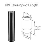 DVL TelecopingブラックStovepipe – 直径6 " x 40 " – 68 "長