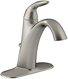 KOHLER K-45800-4-BN Alteo Single-Handle Bathroom Sink Faucet, Vibrant Brushed Nickel [並行輸入品]