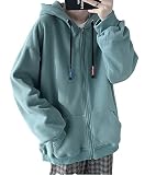 [foveitaa] ジップ パーカー メンズ 秋服 オーバーサイズ 大きいサイズ ゆったり ユニセックス 長袖 春秋服 人気 無地 柔らかい肌触り 快適 トップス スポーツ 男女兼用fruit green-2XL