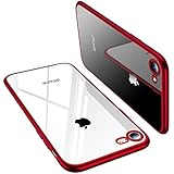 TORRAS iPhone8/iPhone7ケース 背面クリア レッド