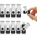 KEXIN 10パック 64GB フラッシュドライブ USBフラッシュドライブ サムドライブ メモリースティック USBドライブ スイベルドライブ ジャンプドライブ ブラック (64GB 10パック)