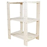 無塗装ウッドラック3段K-4260