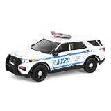 CHASE 2020 フォード エクスプローラー ポリス インターセプター ユーティリティ - NYPD w/Squad Number デカールシート ダイキャスト1:64スケールモデル - グリーンライト