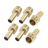 uxcell 空気圧　ホース継手　バーブ　フィッティング　カプラ　クイック　6個入り　1/4PT - 8.5mm