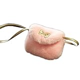 QIAONAI 可愛い　キッズ　ショルダーバッグ　ポシェット バッグ 　ふわふわ 斜め掛けカバン リボン付き　子供 超可愛い 女の子 誕生日 プレゼント　プリンセスに変身　 (ストロベリーピンク)