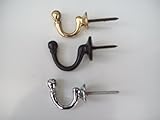 IRONMONGERY Worldâ 3インチ/ 75 mmボールエンドカーテンTie Back HoldbackタッセルMug Cupフック(ブラックアンティーク) by ironmongery世界
