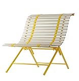 sudare by nendo produced for PATIO PETITE テラス、ベランダ用家具 sudare ラウンジチェア イエロー×ウォームグレイ 635512