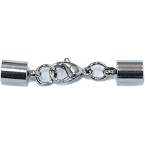 シルバー925 スクロール エンドパーツ 革紐用 留め具 2セット(4個入) ネックレス用エンドパーツ シルバー925 2個セット 21ミリ 革紐