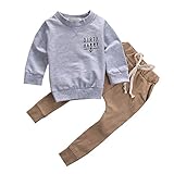 Liebeye 子供服セット　2PCS/セット　スウェットトップ　パンツ　新生児　ベイビー　ボーイズ　ガールズ　アンカー 100