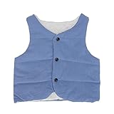 Domybest 秋冬 子供服 子供ベスト ジャケット 女の子 男の子 0-4歳 厚い 裏起毛 ライトブルー 暖かく保つ 七五三 誕生日 新年会 大晦日 記念日 ギフト お祝い