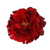 Homyl 人工装飾花　結婚式　部屋　ホーム　パーティー　インテリア　装飾　　花ヘッド　花びら 　牡丹　造花　ワインレッド　６個　