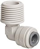 John Guest Acetal Copolymer Tube Fitting, Rigid Elbow, 1/4" Tube OD x 3/8" NPTF Male (Pack of 10) [並