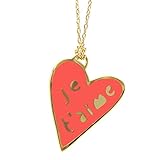 Yellow Owl Workshop イエローオウル おしゃれなロングネックレス ゴールドチェーン ハート型 Je T'aime Heart ペンダント