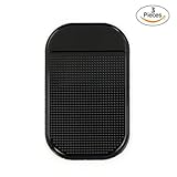 滑り止めSticky Gelパッド、Transerシリカゲルマジック非スリップマット – スティックをキッチンキャビネットガラス、鏡、携帯電話、メタル、またはタイル、車、GPS、その他多く 5.5"x3.2" ブラック