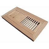 Welland木製ルーバー床登録ナチュラルオークフラッシュマウント 4"x14" Red Oak No Damper 414RFF