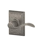 Schlage F170ACC621ADDRH Addison Collection Right Hand Accent Decorative Trim Lever, Distressed Nicke